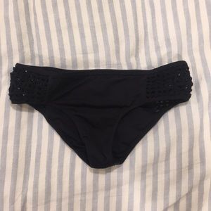 Frankie's black crochet bikini bottoms